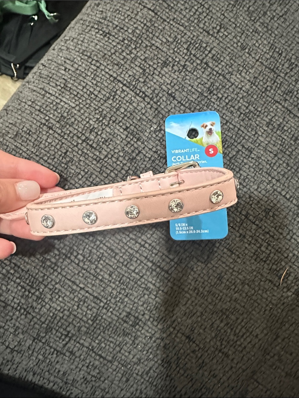 Vibrant Pink Rhinestone dog Collar - Small